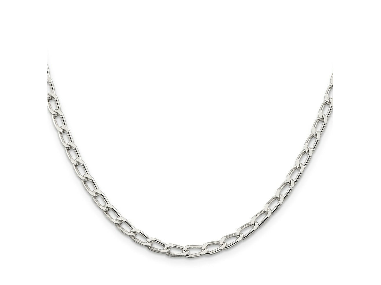 FJC Finejewelers 925 Sterling Silver Open Link Open Elongated Link Chain 20 Inches x 4.3 mm