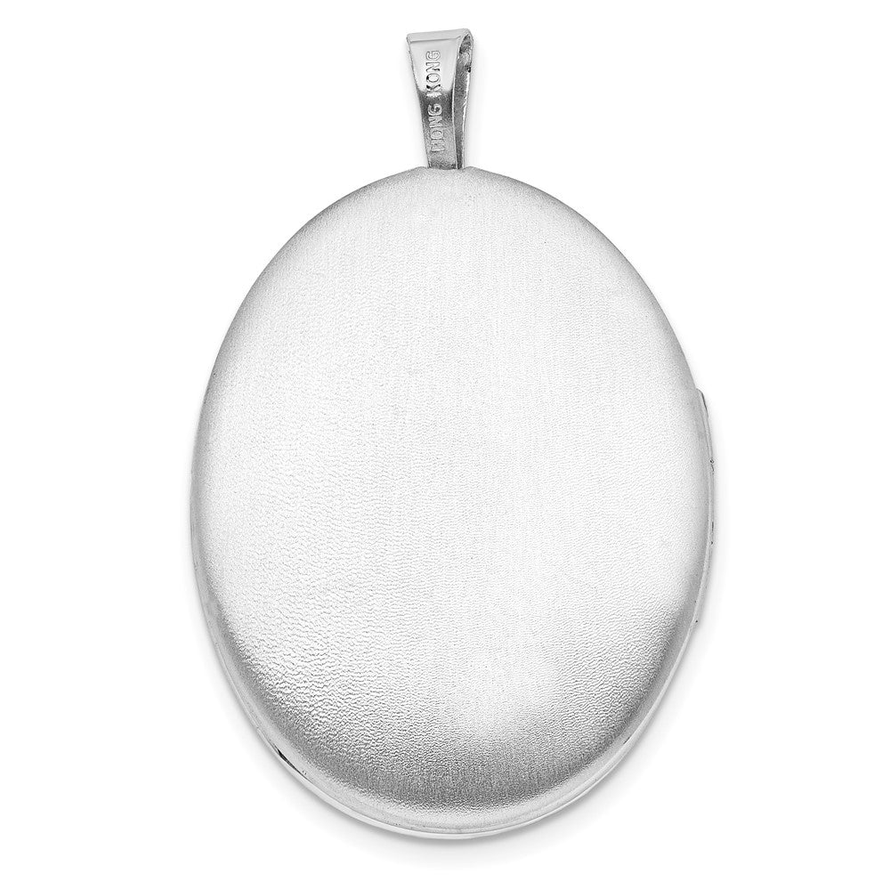 FJC Finejewelers 925 Sterling Silver Rhodium Plated Scroll Design 26x Oval Charm Locket 31 x 20 mm