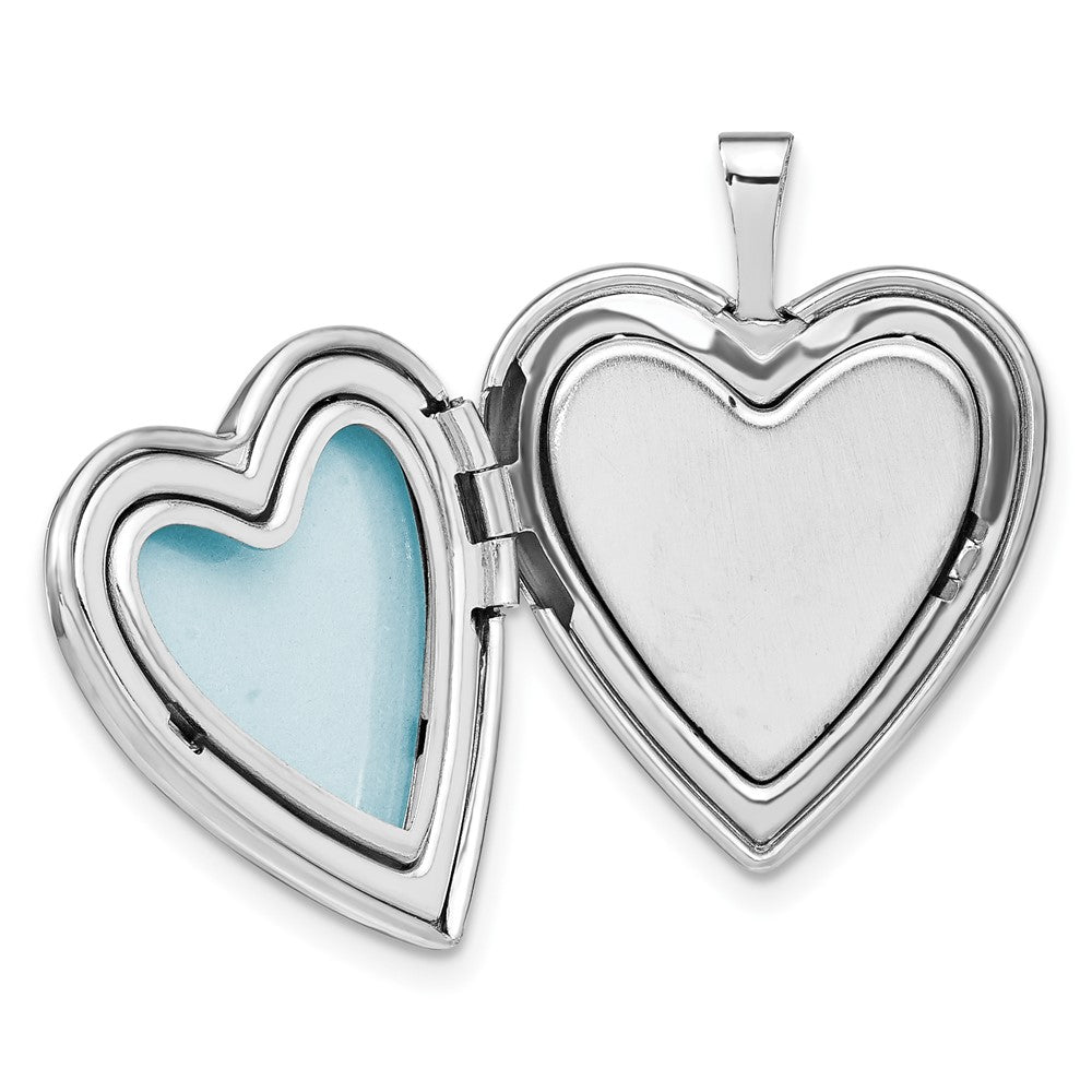 FJC Finejewelers 925 Sterling Silver Polished 20mm Heart Ash Holder Charm Locket 25 mm x 19 mm