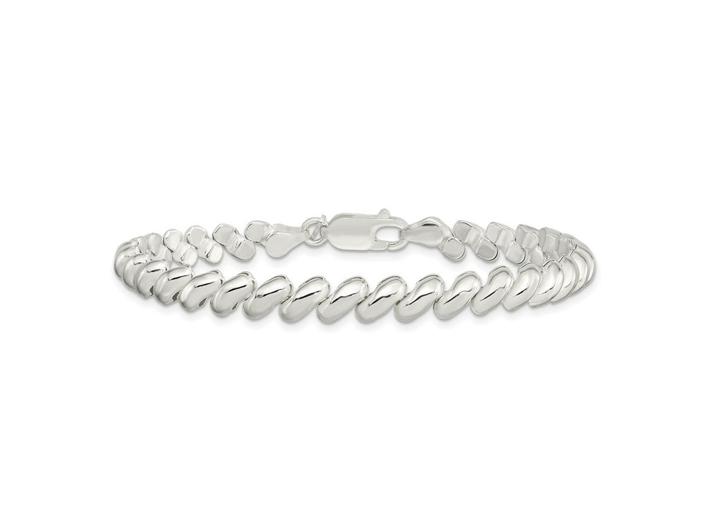 FJC Finejewelers 925 Sterling Silver San Marco Bracelet 7.5 Inches x 7 mm