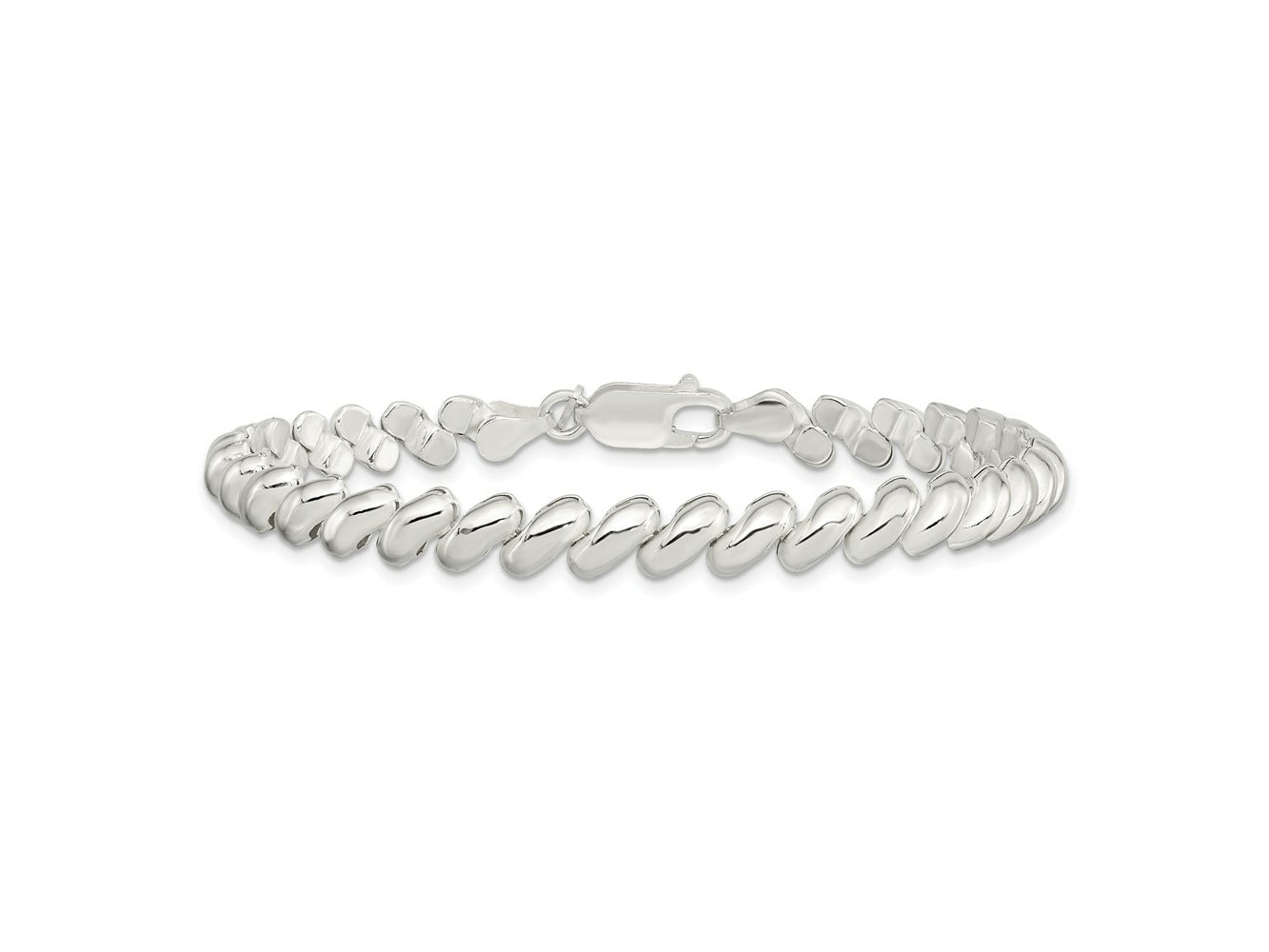 FJC Finejewelers 925 Sterling Silver San Marco Bracelet 7.5 Inches x 7 mm
