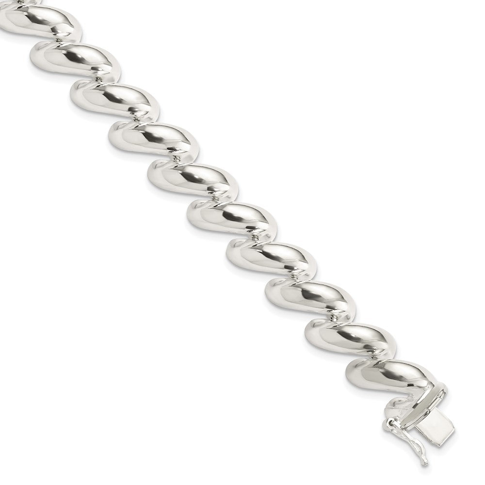 FJC Finejewelers 925 Sterling Silver Link San Marco Bracelet 8 Inches x 12 mm