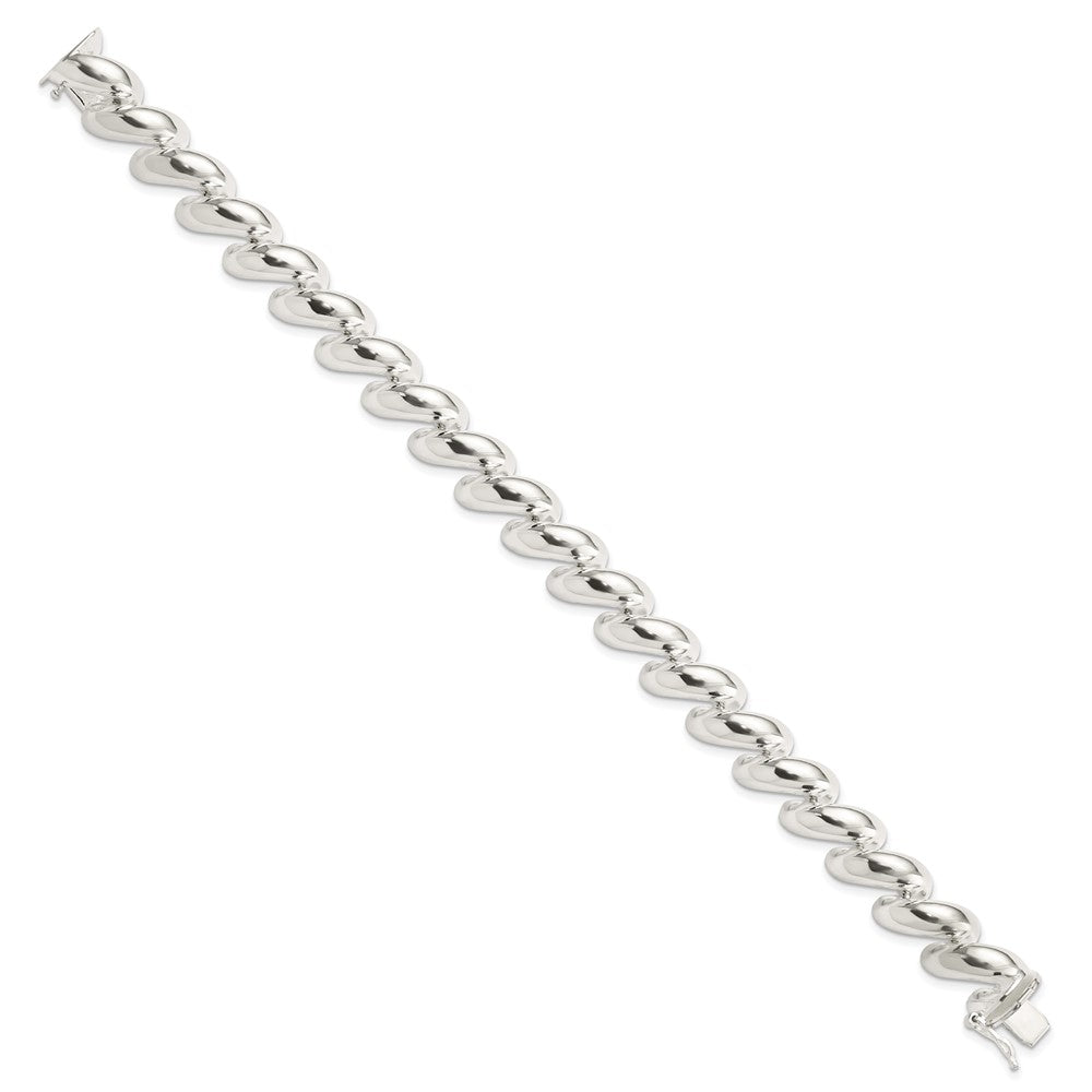 FJC Finejewelers 925 Sterling Silver Link San Marco Bracelet 8 Inches x 12 mm