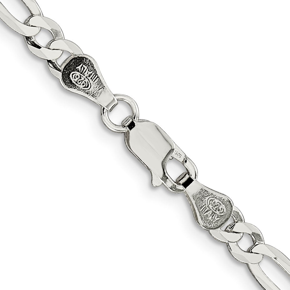 FJC Finejewelers 925 Sterling Silver Lightweight Flat Figaro Chain Bracelet 7 Inches x 4.5 mm