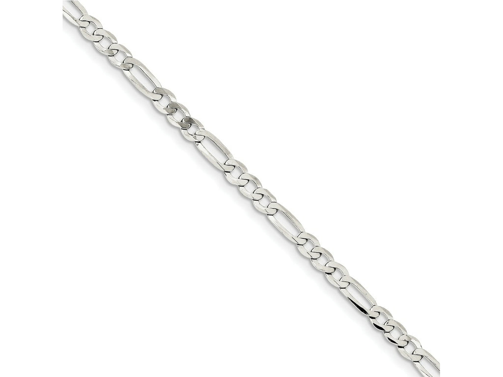 FJC Finejewelers 925 Sterling Silver Lightweight Flat Figaro Chain Bracelet 7 Inches x 4.5 mm