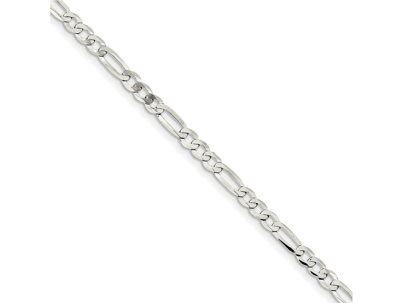 FJC Finejewelers 925 Sterling Silver Lightweight Flat Figaro Chain Bracelet 7 Inches x 4.5 mm