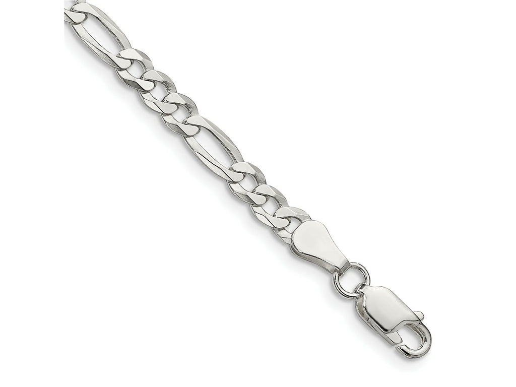 FJC Finejewelers 925 Sterling Silver Lightweight Flat Figaro Chain Bracelet 8 Inches x 4.5 mm