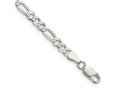 FJC Finejewelers 925 Sterling Silver Lightweight Flat Figaro Chain Bracelet 8 Inches x 4.5 mm