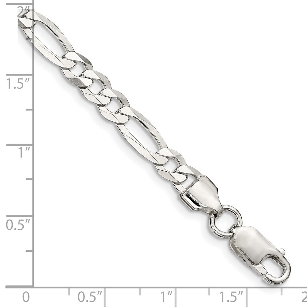 FJC Finejewelers 925 Sterling Silver Lightweight Flat Figaro Chain Bracelet 8 Inches x 5.5 mm