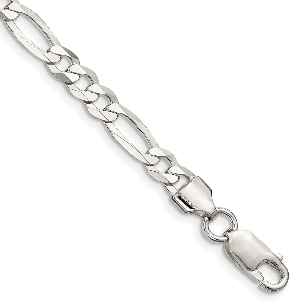 FJC Finejewelers 925 Sterling Silver Lightweight Flat Figaro Chain Bracelet 8 Inches x 5.5 mm