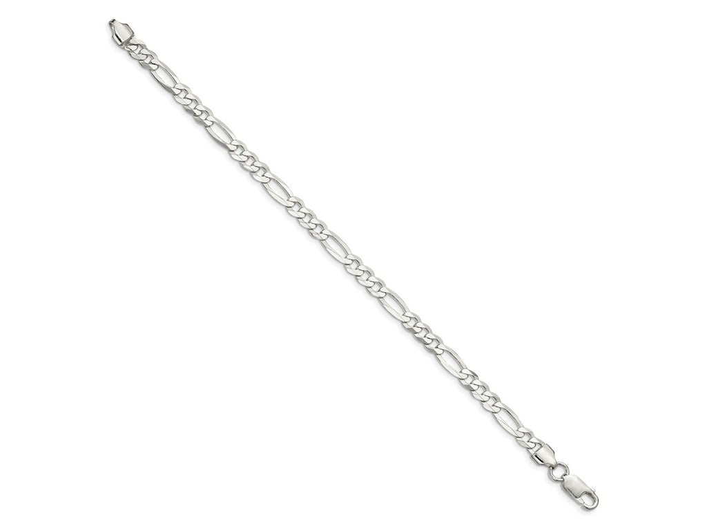 FJC Finejewelers 925 Sterling Silver Lightweight Flat Figaro Chain Bracelet 8 Inches x 5.5 mm