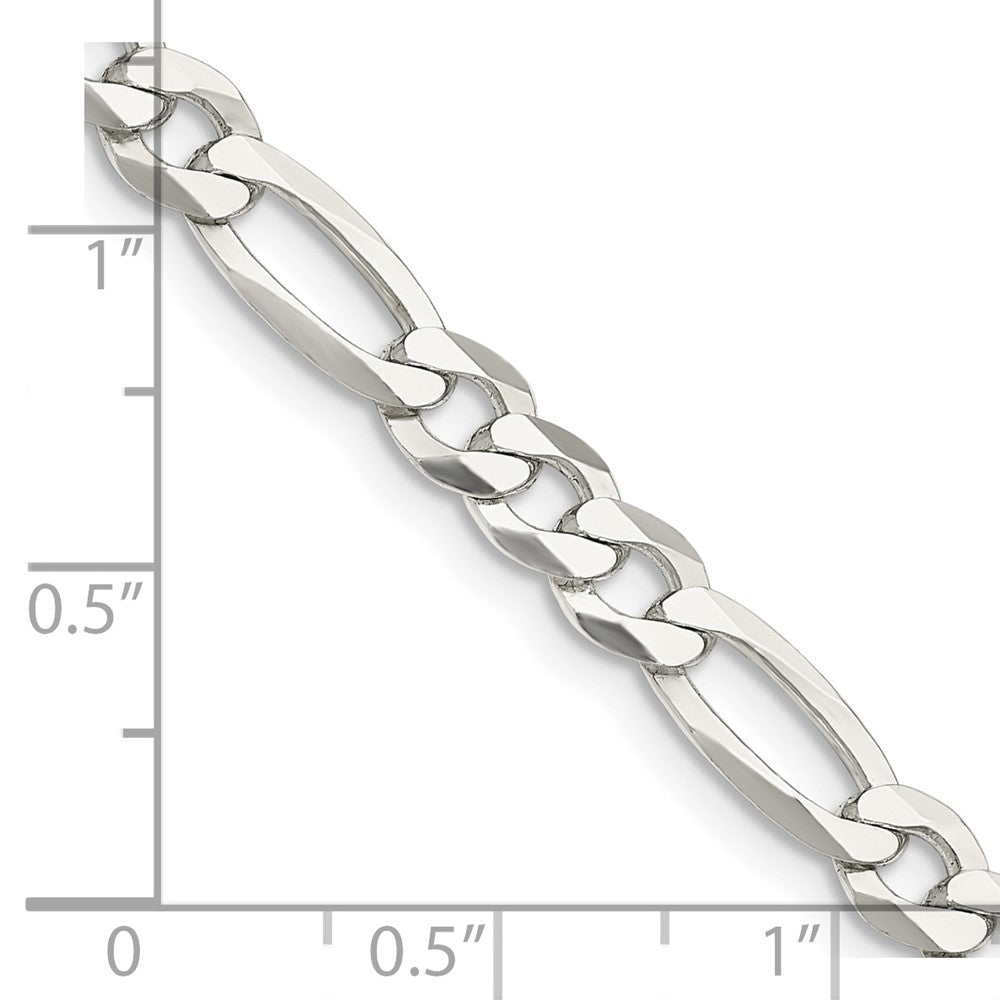 FJC Finejewelers 925 Sterling Silver Lightweight Flat Figaro Chain Bracelet 9 Inches x 5.5 mm