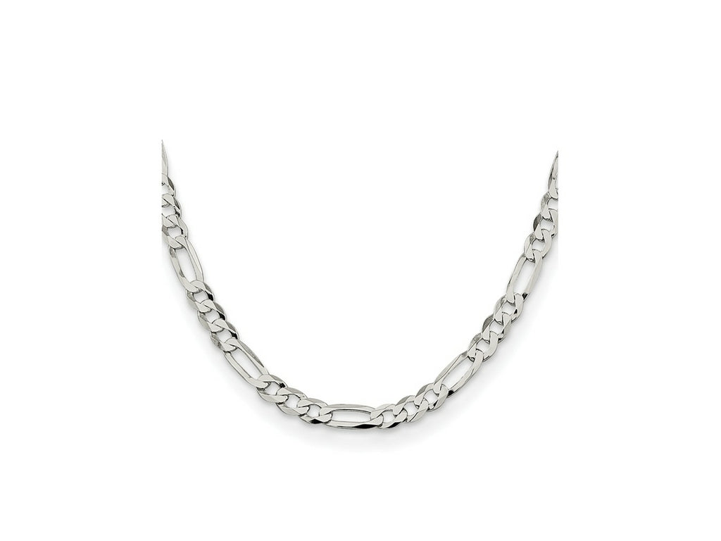 FJC Finejewelers 925 Sterling Silver 7.0mm Lightweight Flat Figaro Chain 24 Inches x 7.5 mm