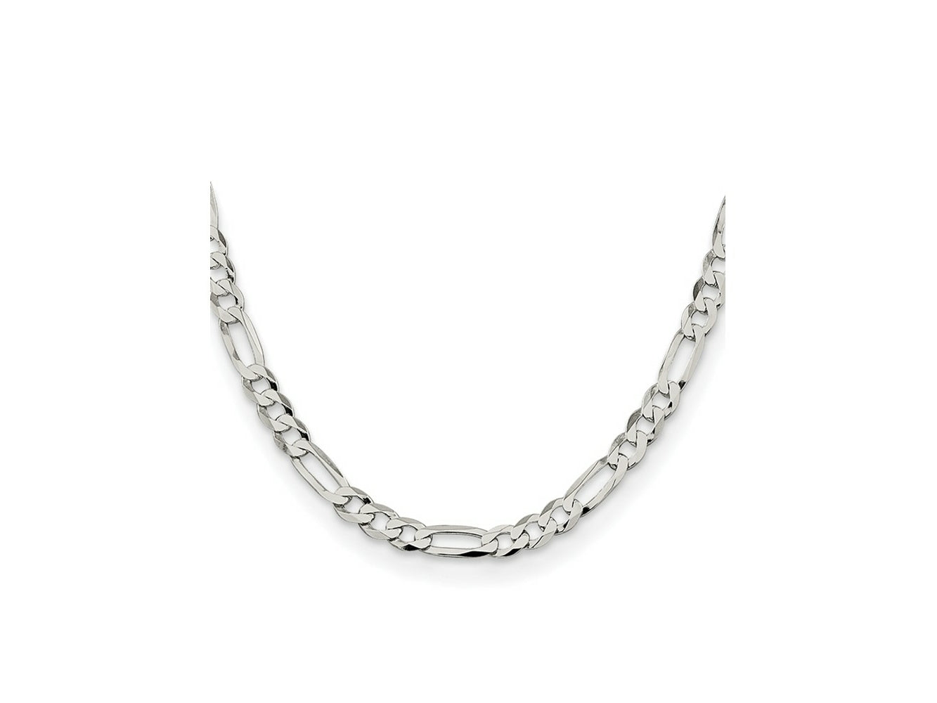 FJC Finejewelers 925 Sterling Silver 7.0mm Lightweight Flat Figaro Chain 24 Inches x 7.5 mm