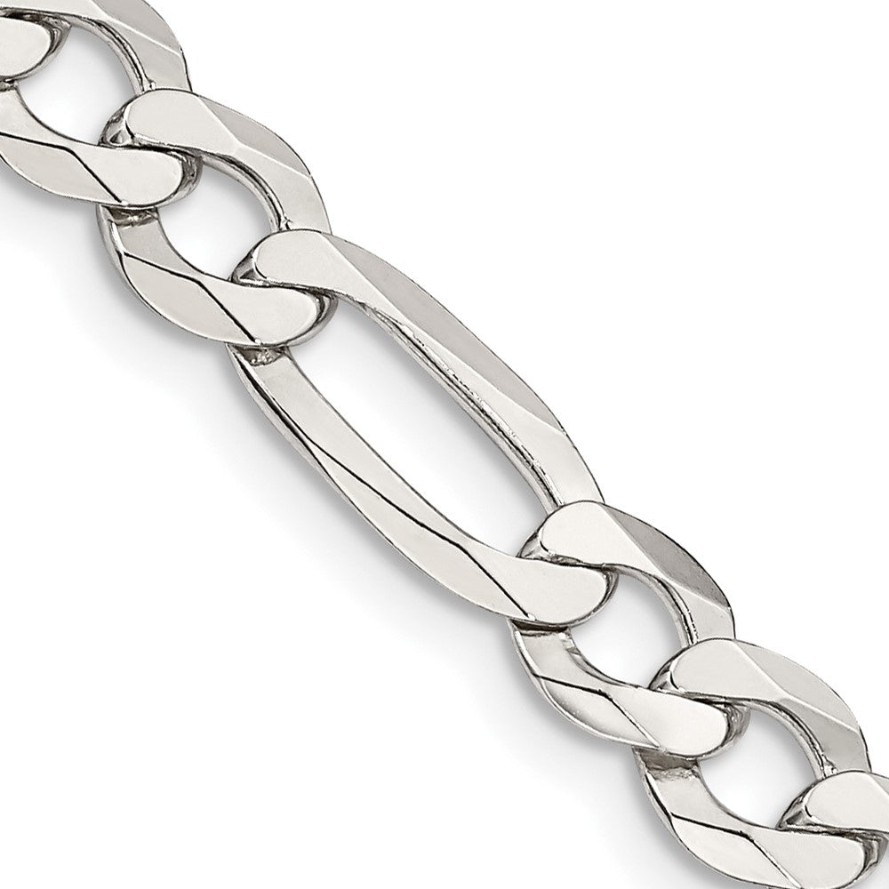 FJC Finejewelers 925 Sterling Silver 7.0mm Lightweight Flat Figaro Chain 26 Inches x 7.5 mm