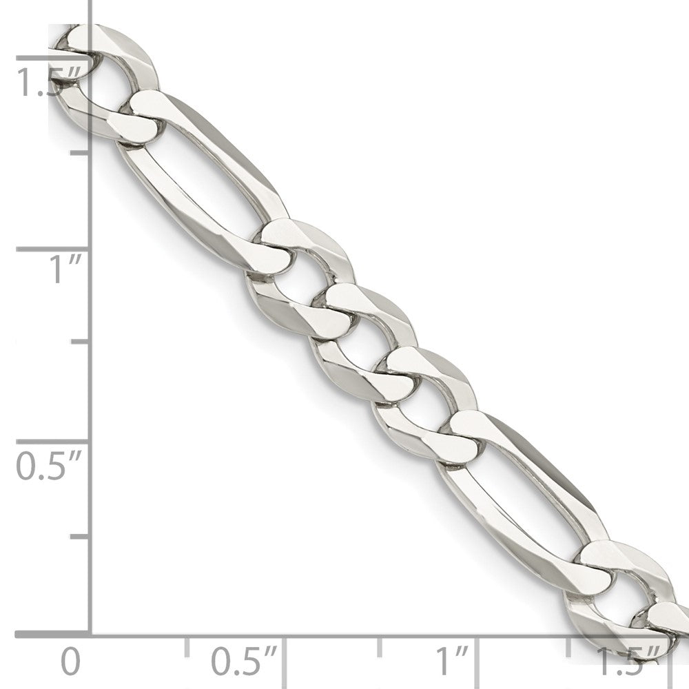 FJC Finejewelers 925 Sterling Silver 7.0mm Lightweight Flat Figaro Chain Bracelet 9 Inches x 7.5 mm