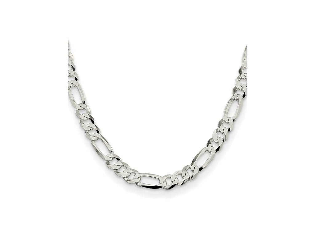FJC Finejewelers 925 Sterling Silver Lightweight Flat Figaro Chain 28 Inches x 8.5 mm
