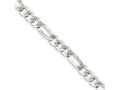 FJC Finejewelers 925 Sterling Silver Lightweight Flat Figaro Chain Bracelet 7 Inches x 8.5 mm