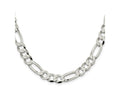 FJC Finejewelers 925 Sterling Silver 9.7mm Lightweight Flat Figaro Chain 22 Inches x 9.5 mm