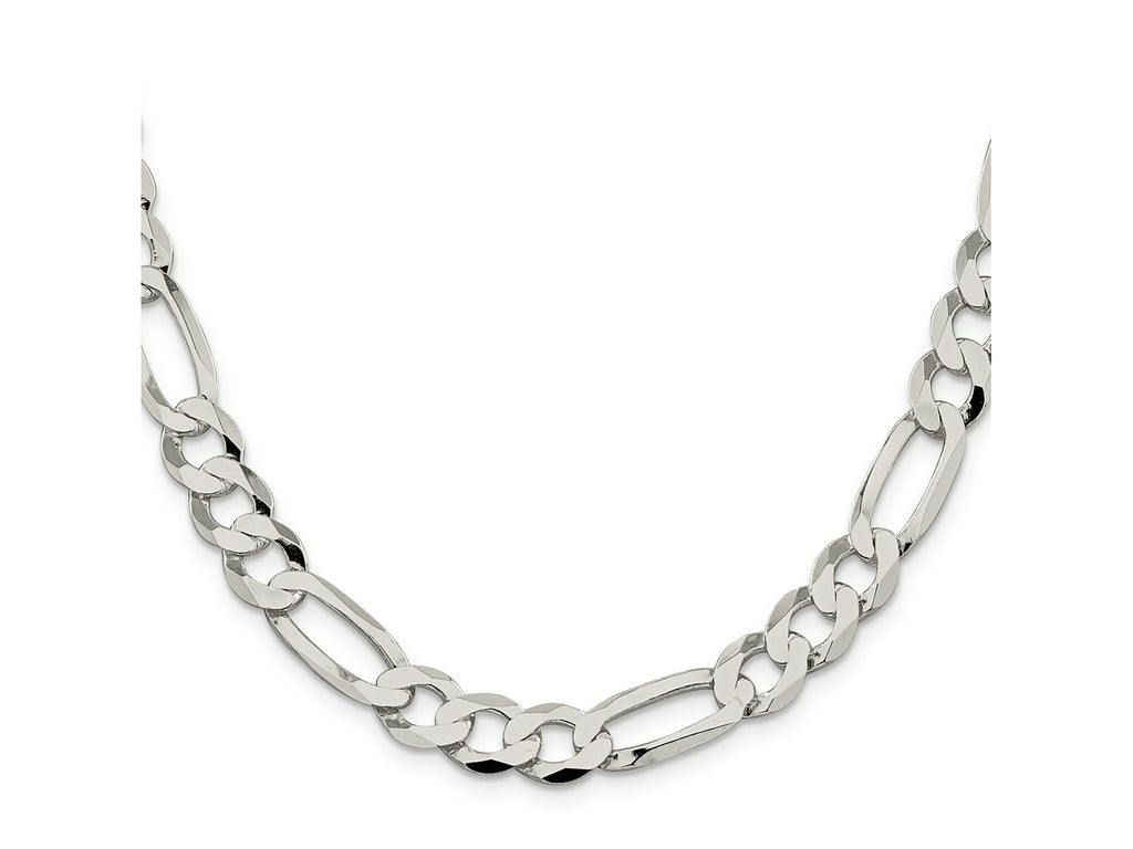 FJC Finejewelers 925 Sterling Silver 9.7mm Lightweight Flat Figaro Chain 24 Inches x 9.5 mm