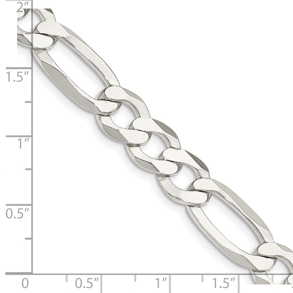 FJC Finejewelers 925 Sterling Silver 9.7mm Lightweight Flat Figaro Chain 28 Inches x 9.5 mm