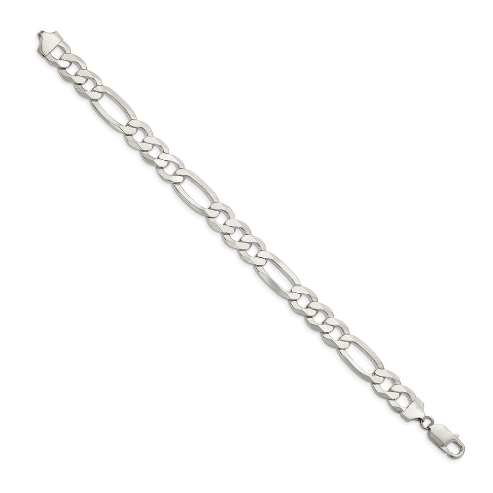 FJC Finejewelers 925 Sterling Silver 9.7mm Lightweight Flat Figaro Chain Bracelet 8 Inches x 9.5 mm