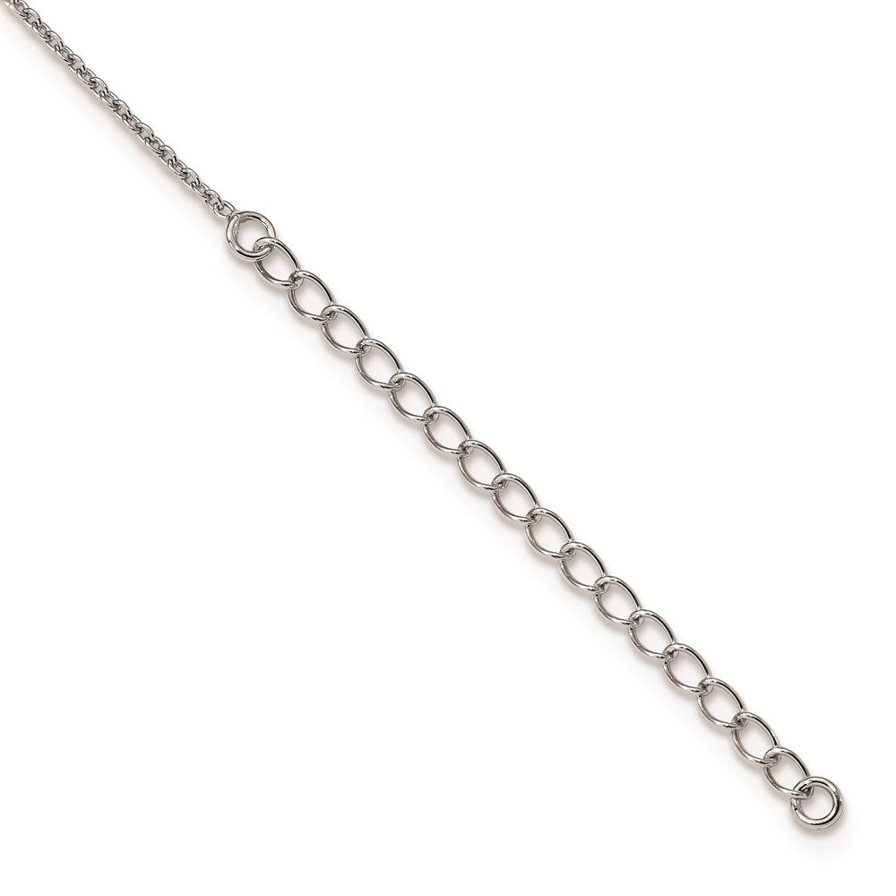 FJC Finejewelers 925 Sterling Silver Cable Brilliant Embers  CZ Oval Necklace 20 Inches x 14 mm