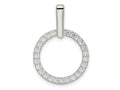 FJC Finejewelers 925 Sterling Silver Fashion Polished CZ Circle Charm 27 x 19 mm