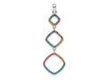 FJC Finejewelers 925 Sterling Silver Fashion Rhodium Plated Multi-color Nano Crystal Charm 50 x 16 mm