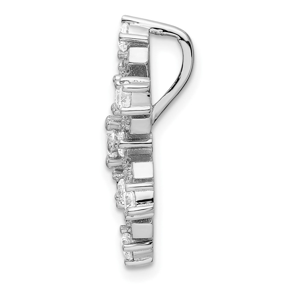 FJC Finejewelers 925 Sterling Silver Rhodium Plated CZ Snowflake Slide 21 x 21 mm