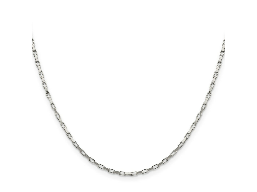 FJC Finejewelers 925 Sterling Silver Elongated Box Chain 20 Inches x 1.65 mm