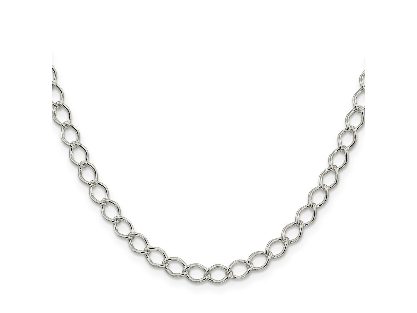 FJC Finejewelers 925 Sterling Silver Fancy Open Curb Chain 20 Inches x 5.75 mm