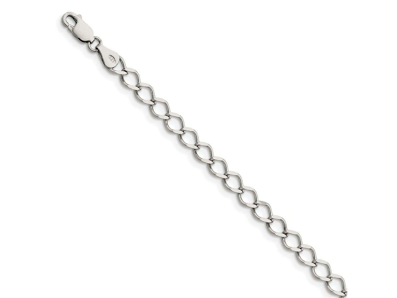 FJC Finejewelers 925 Sterling Silver Fancy Open Curb Chain Bracelet 7 Inches x 5.75 mm