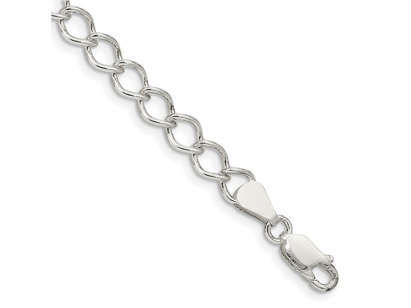 FJC Finejewelers 925 Sterling Silver Fancy Open Curb Chain Bracelet 8 Inches x 5.75 mm