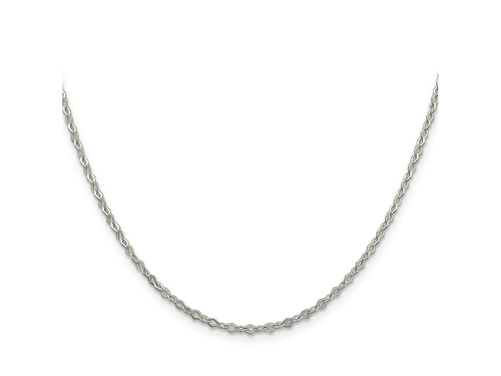 FJC Finejewelers 925 Sterling Silver Bright Cut Fancy Rolo Chain 24 Inches x 2.25 mm