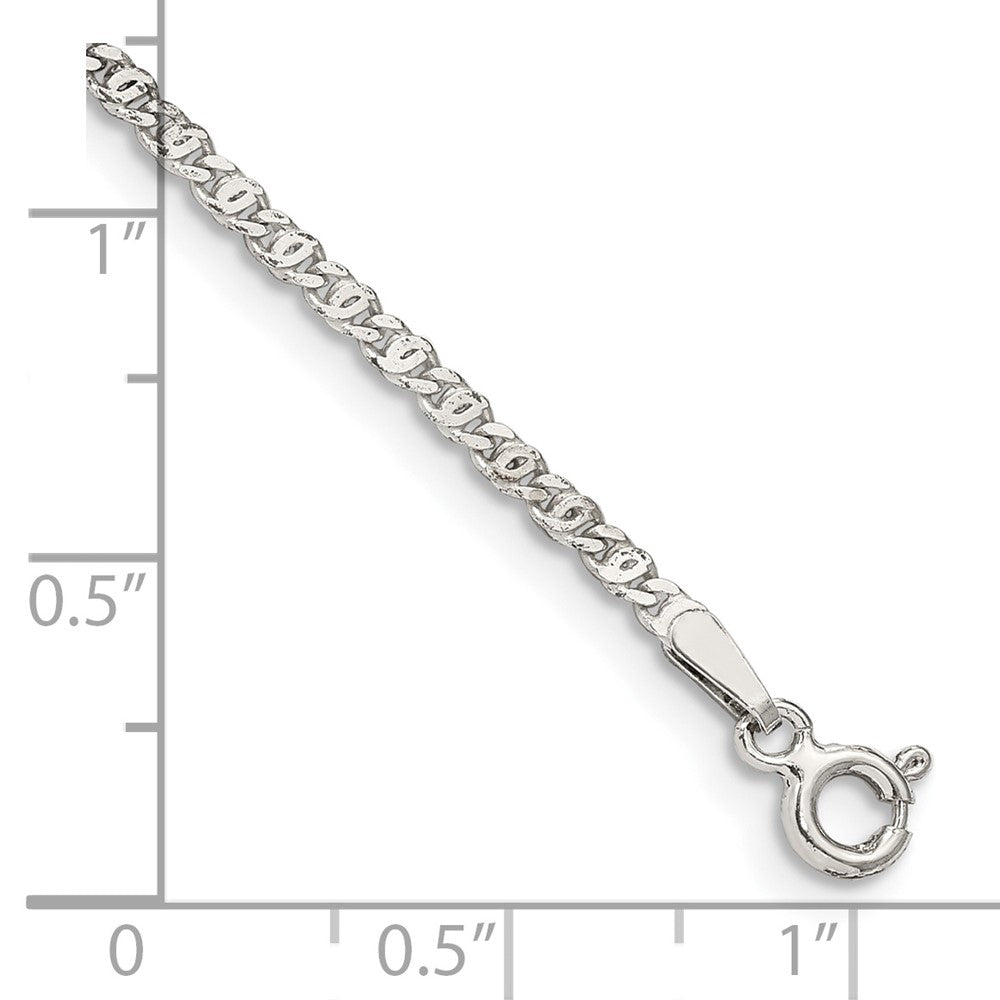 FJC Finejewelers 925 Sterling Silver Fancy Anchor Chain Bracelet 8 Inches x 2 mm