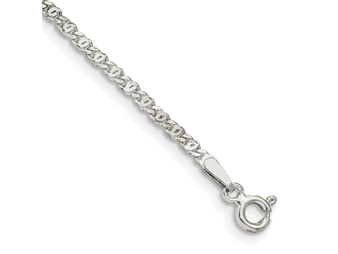 FJC Finejewelers 925 Sterling Silver Fancy Anchor Chain Bracelet 8 Inches x 2 mm