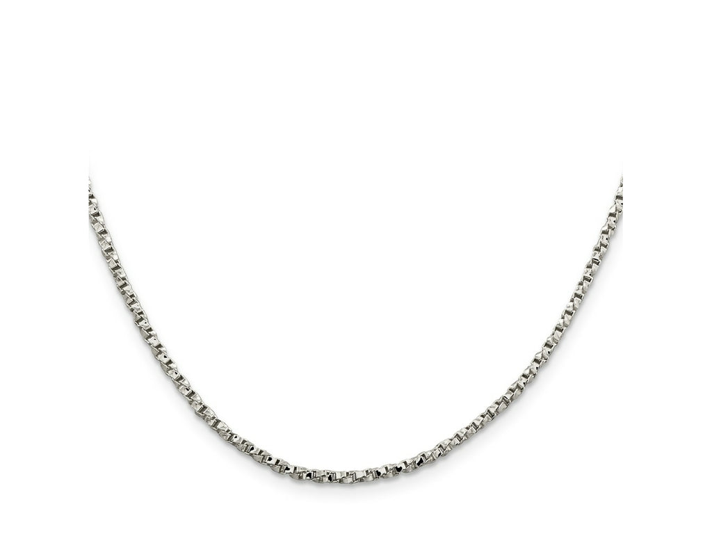 FJC Finejewelers 925 Sterling Silver Twisted Box Chain 22 Inches x 2.25 mm