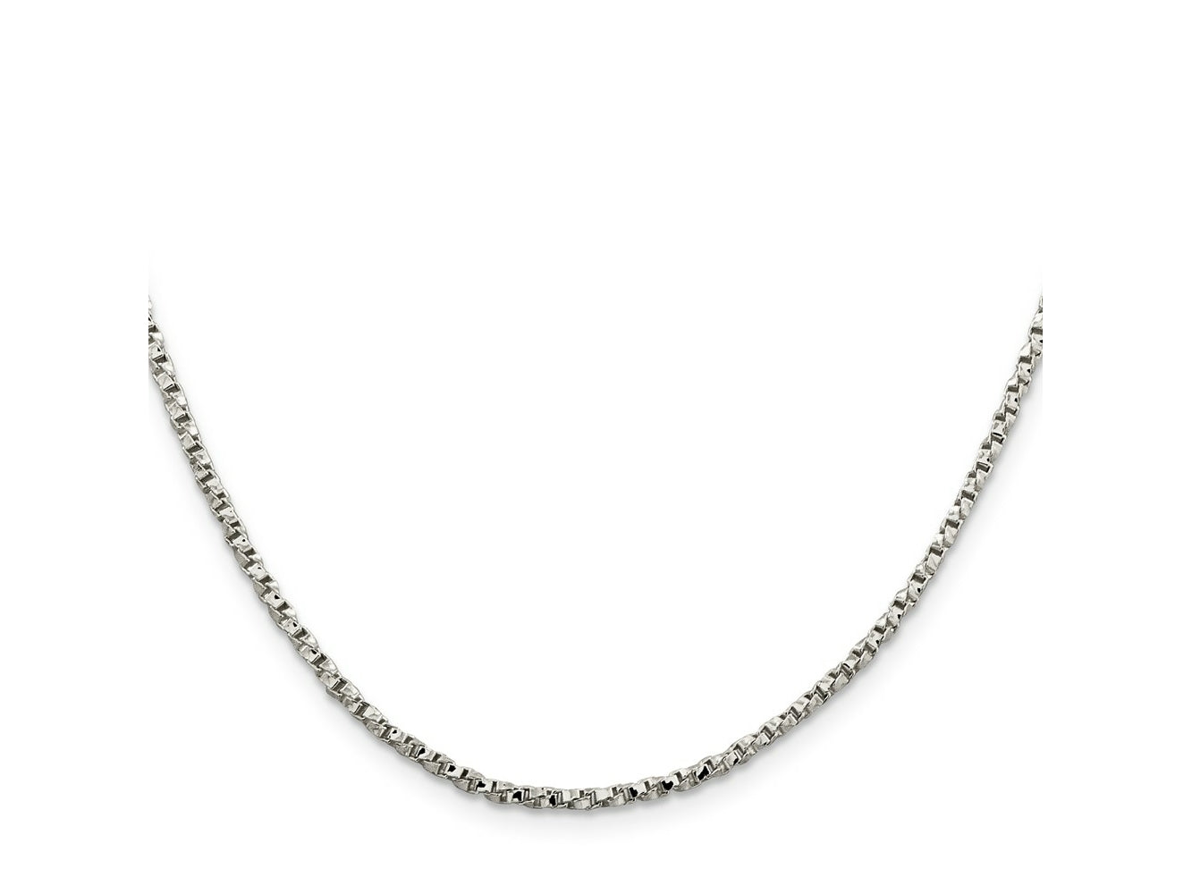 FJC Finejewelers 925 Sterling Silver Twisted Box Chain 22 Inches x 2.25 mm