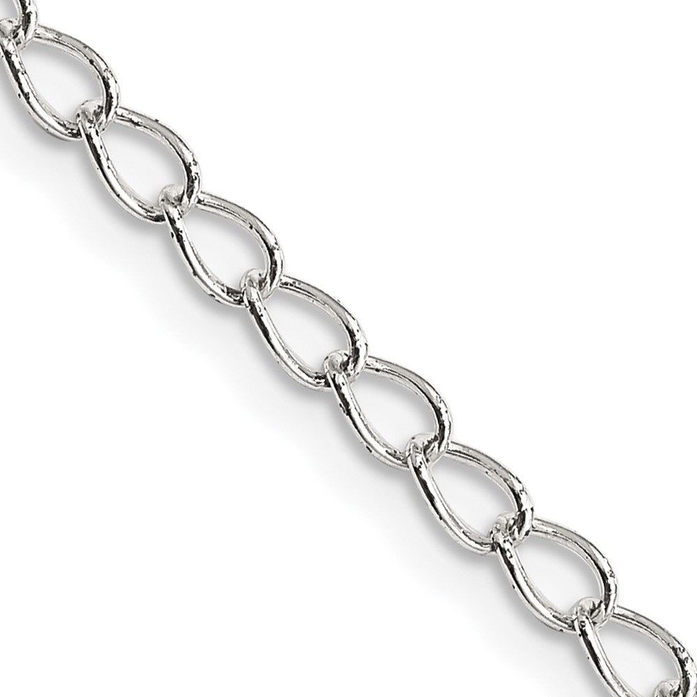 FJC Finejewelers 925 Sterling Silver Half Round Wire Open Curb Chain 24 Inches x 3 mm