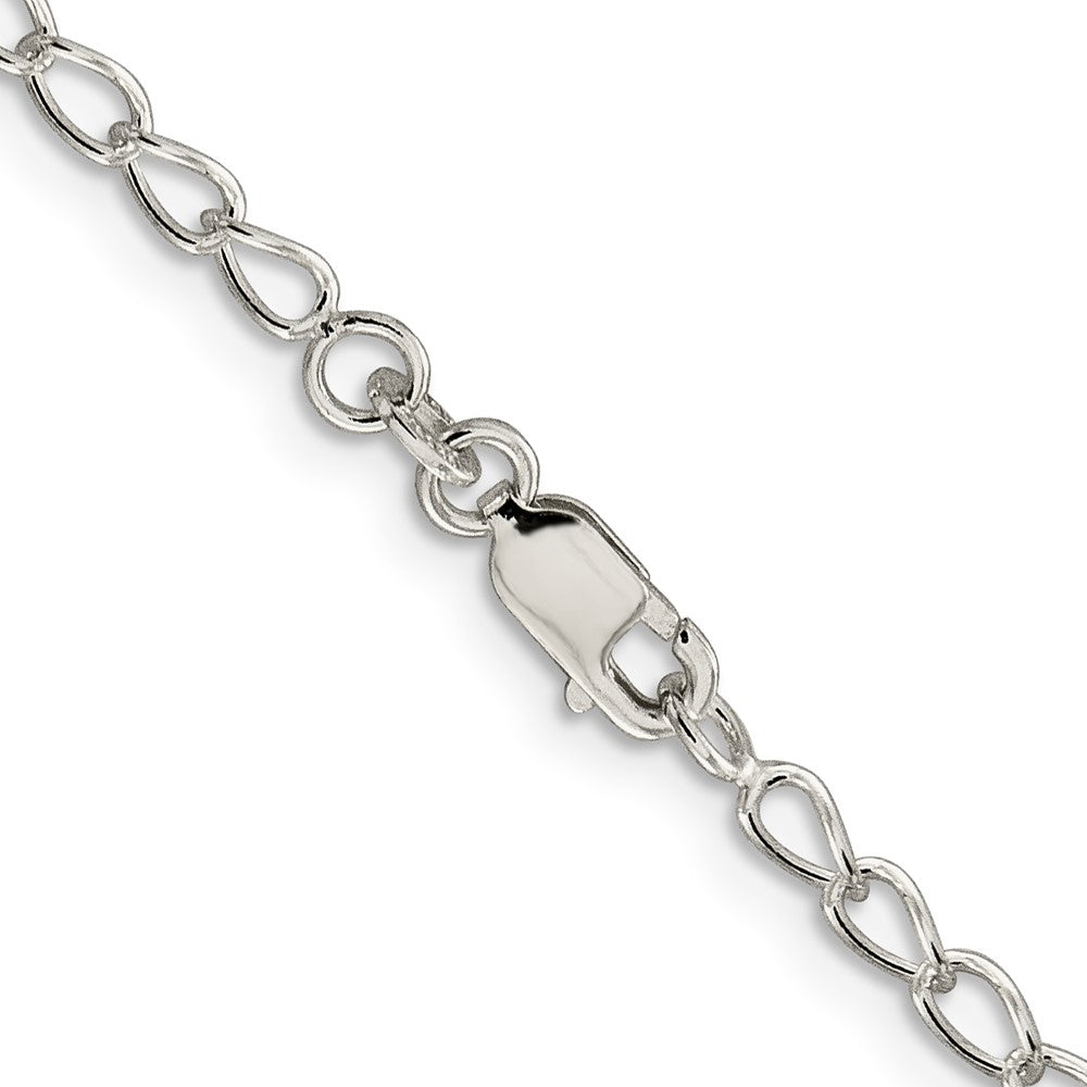 FJC Finejewelers 925 Sterling Silver Half Round Wire Open Curb Chain Bracelet 8 Inches x 3 mm