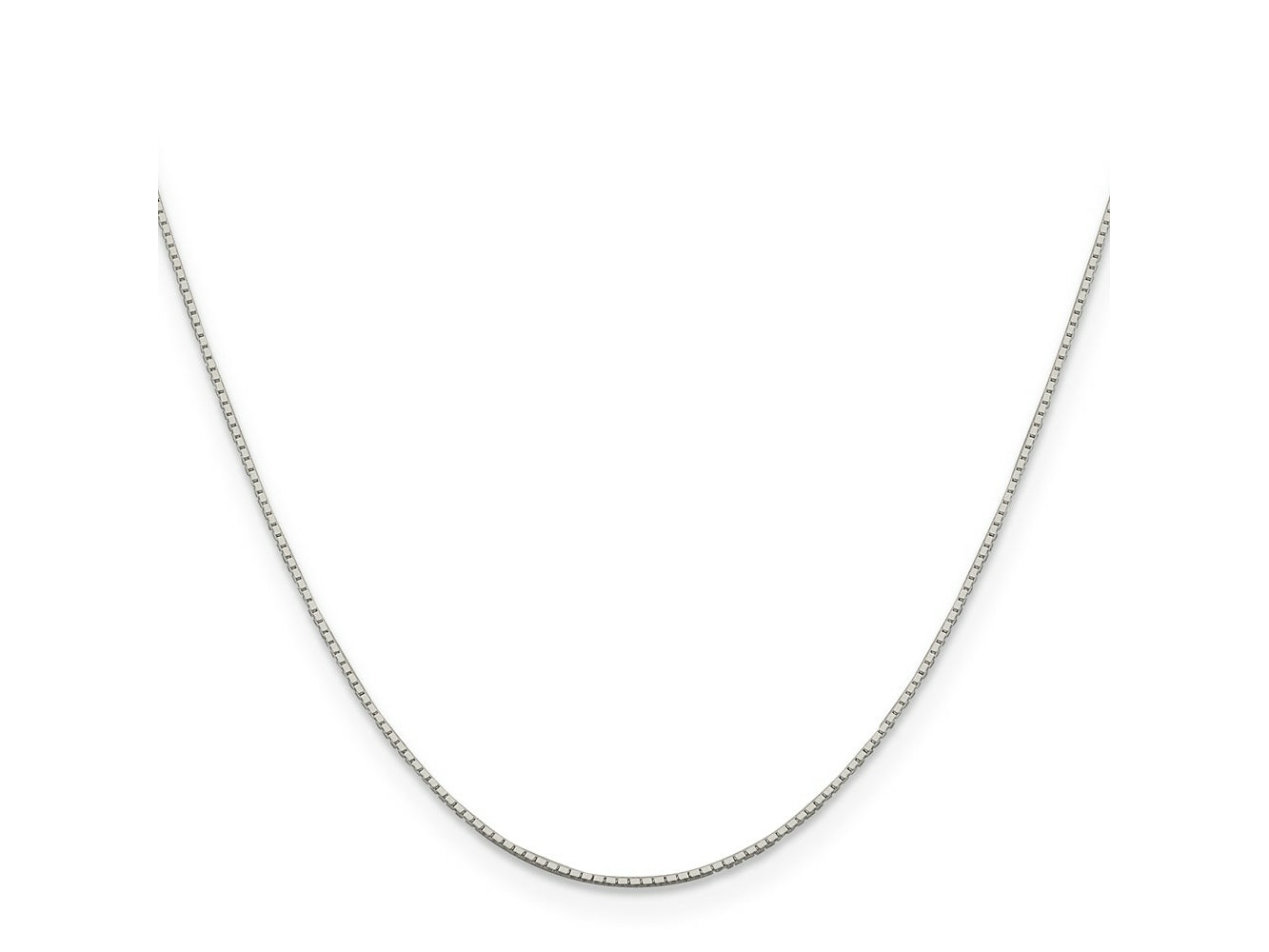 FJC Finejewelers 925 Sterling Silver Bright Cut Mirror Box Chain 24 Inches x 0.6 mm