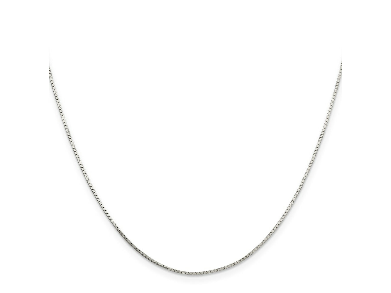 FJC Finejewelers 925 Sterling Silver Bright Cut Mirror Box Chain 18 Inches x 0.7 mm