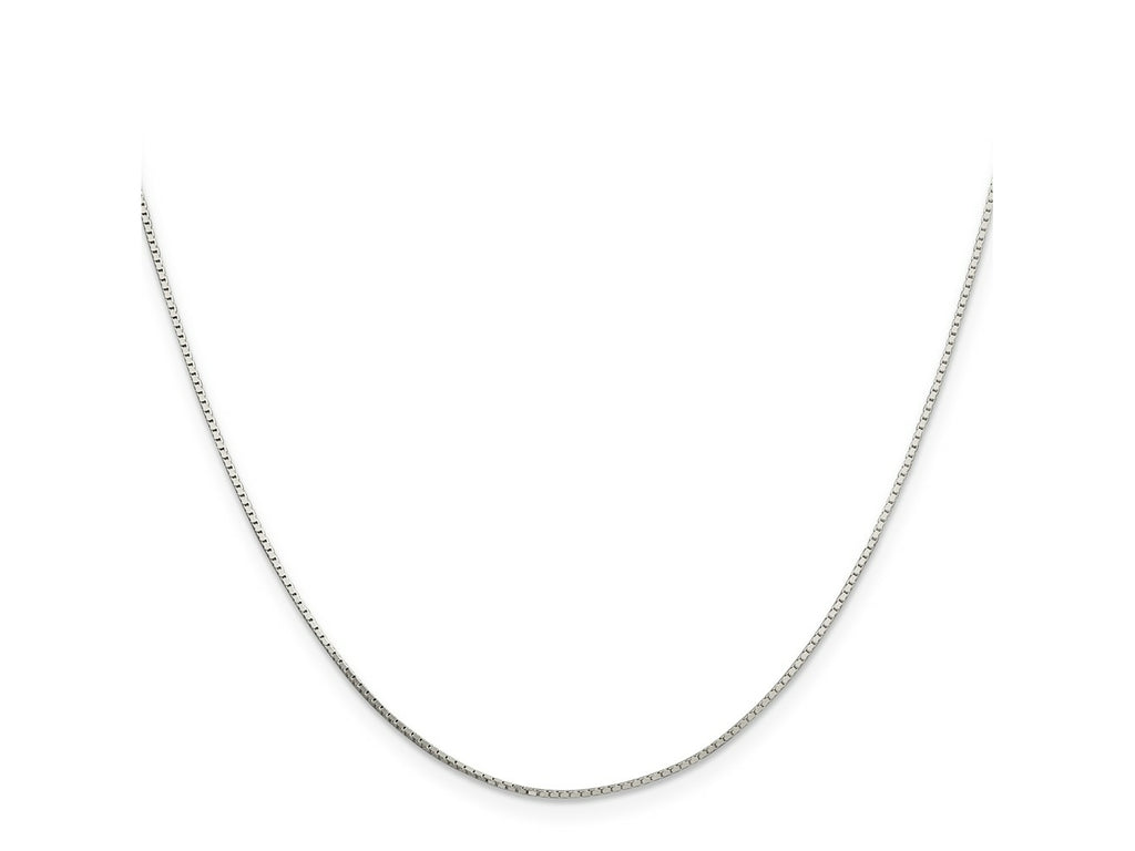 FJC Finejewelers 925 Sterling Silver Bright Cut Mirror Box Chain 24 Inches x 0.7 mm