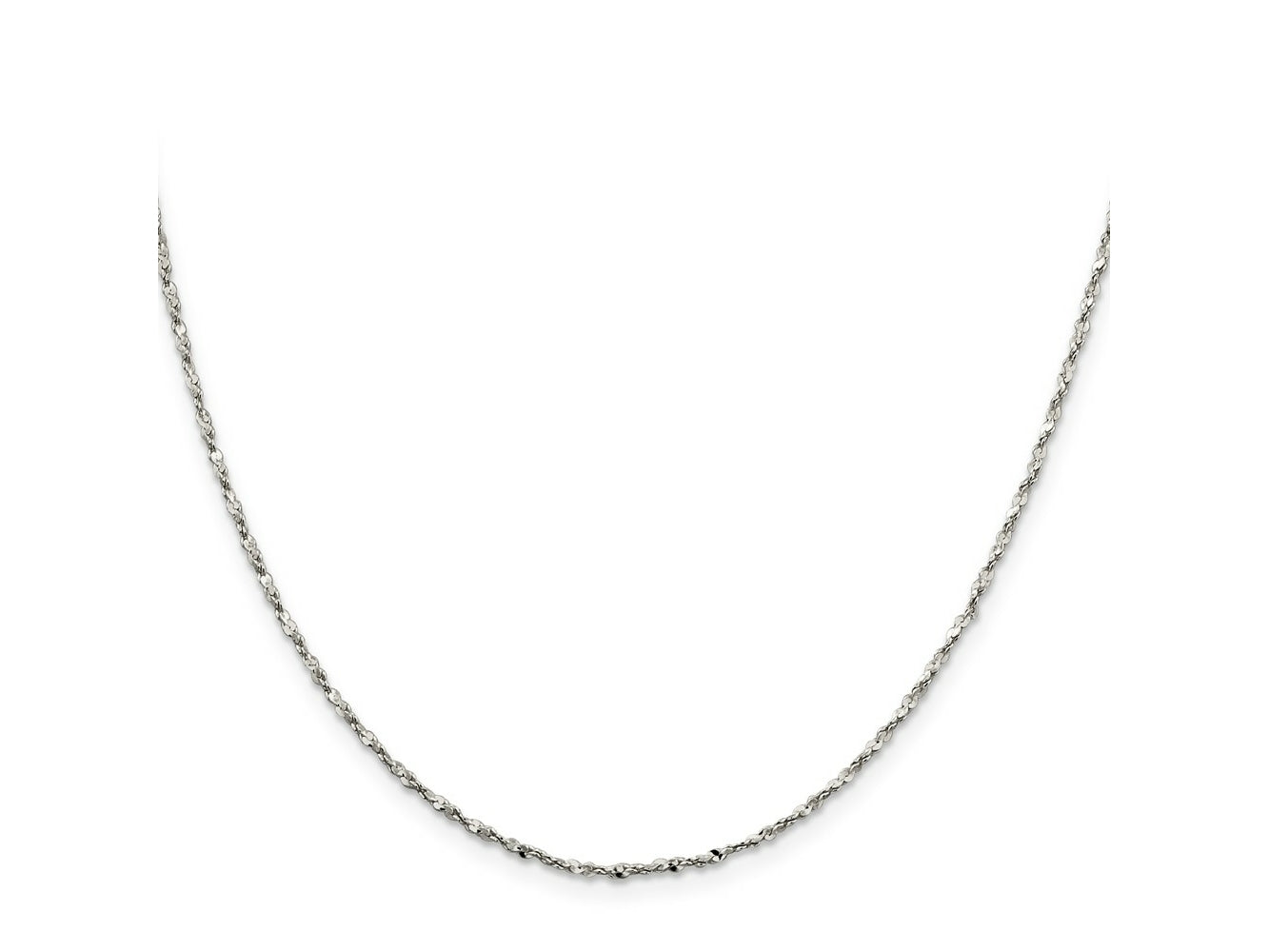 FJC Finejewelers 925 Sterling Silver Link Twisted Serpentine Chain 24 Inches x 1.6 mm