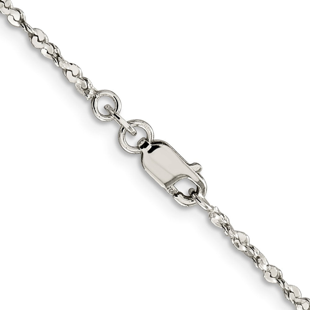FJC Finejewelers 925 Sterling Silver Link Twisted Serpentine Chain 18 Inches x 1.8 mm