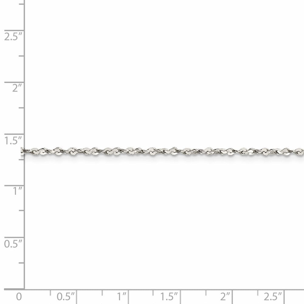 FJC Finejewelers 925 Sterling Silver Link Twisted Serpentine Chain 18 Inches x 1.8 mm
