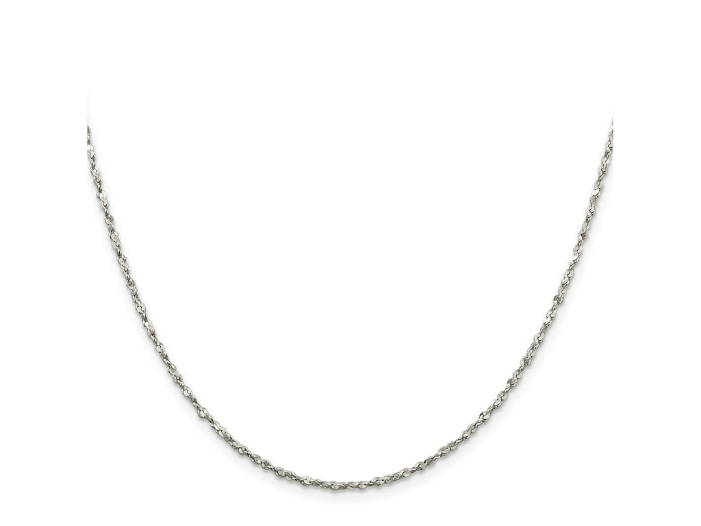 FJC Finejewelers 925 Sterling Silver Link Twisted Serpentine Chain 24 Inches x 1.8 mm