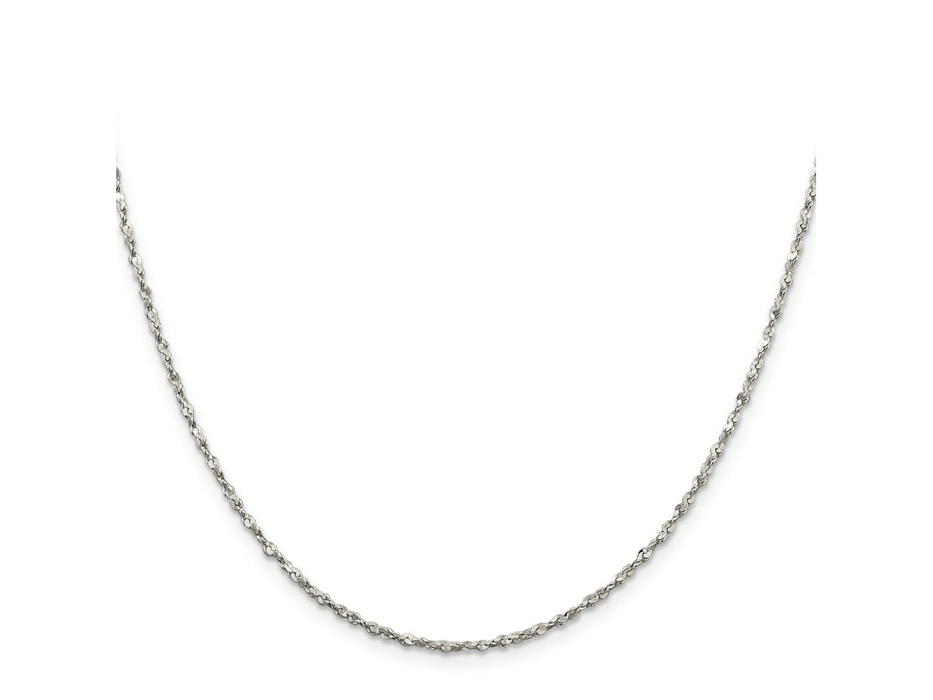 FJC Finejewelers 925 Sterling Silver Link Twisted Serpentine Chain 24 Inches x 1.8 mm