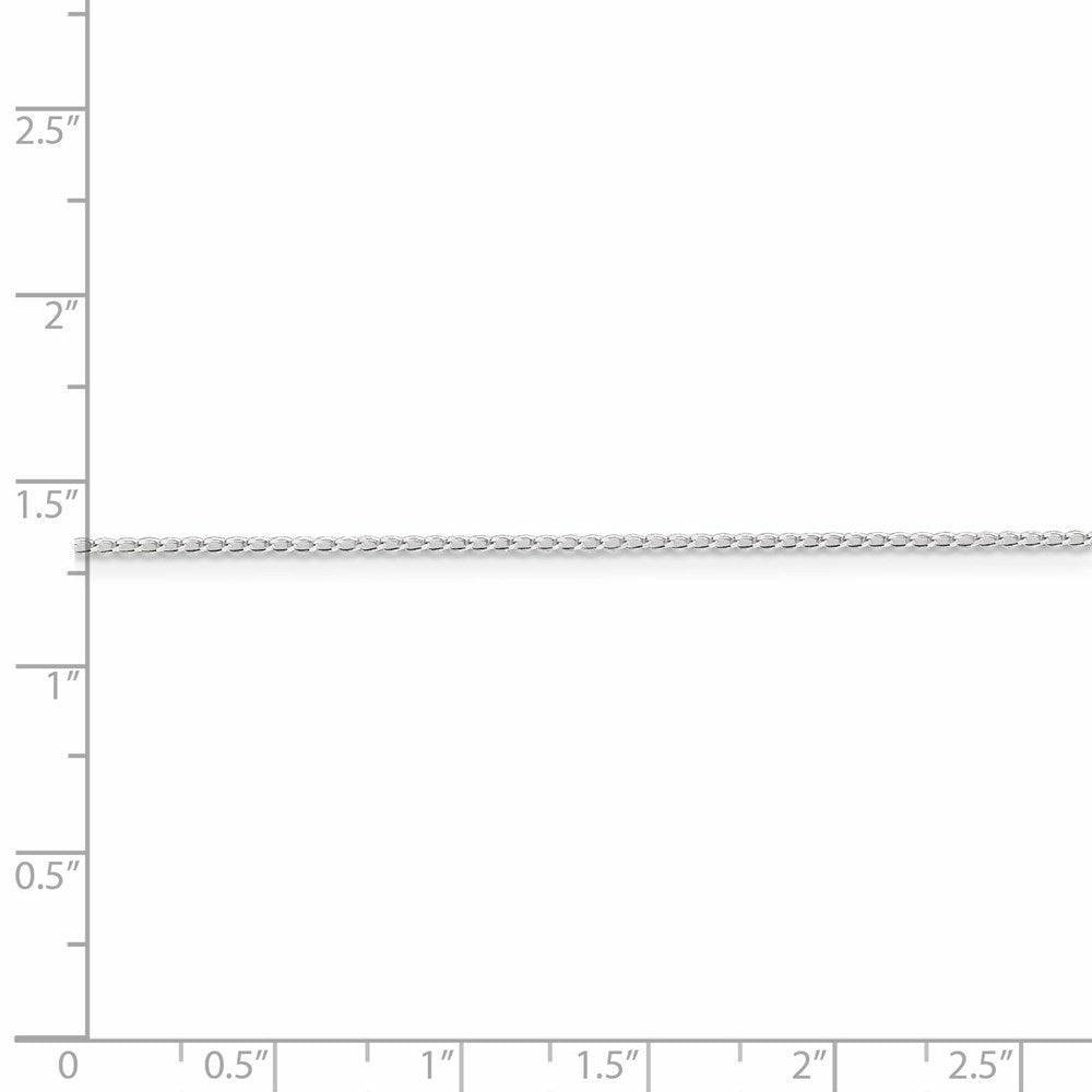 FJC Finejewelers 925 Sterling Silver Open Elongated Link Curb Chain 16 Inches x 1 mm